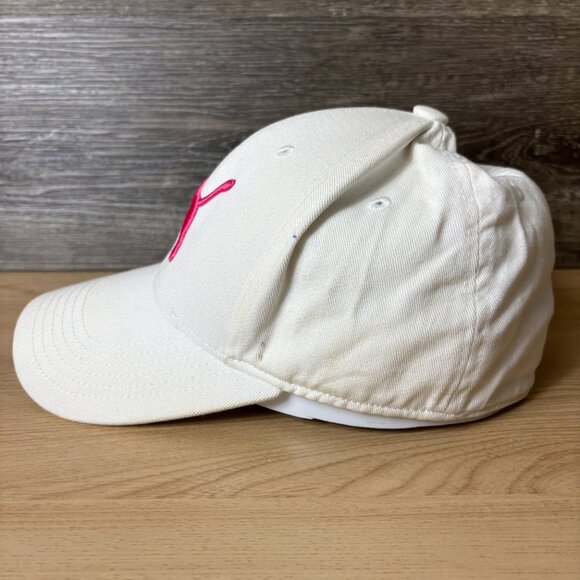 Puma Hat Cap Fitted One Size White Pink Performance Golf - Picture 4 of 9